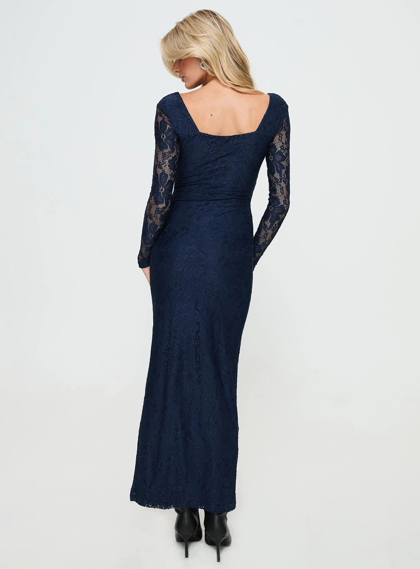 Navy Maxi Magic Marceline Long Sleeve Dress Absolutely Stunning Effortless Chic